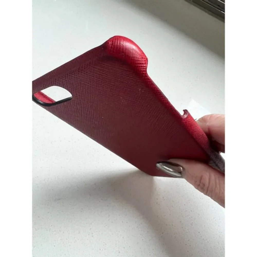 Authentic PRADA red Saffiano leather cover for iPhone 8 Plus